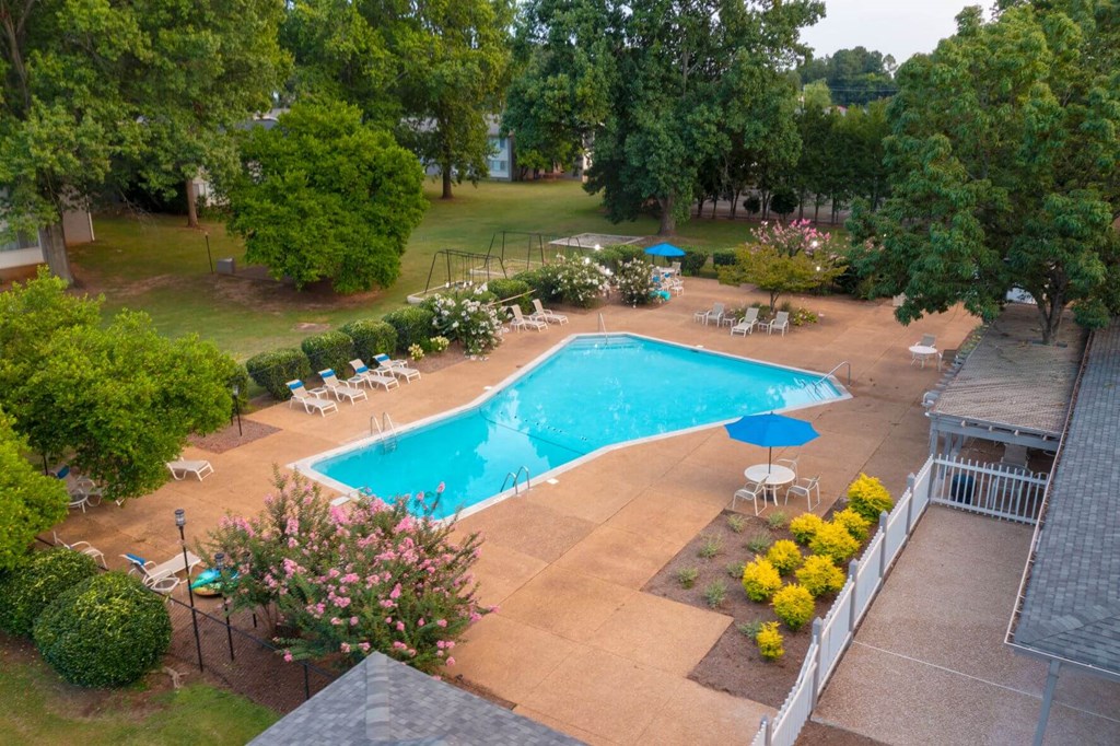 swimming pool at Malibu at Martin Apartments in Huntsville, Alabama