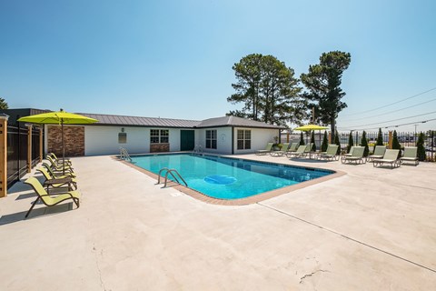 the swimming pool at our apartments