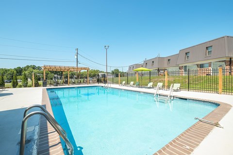 the swimming pool at our apartments