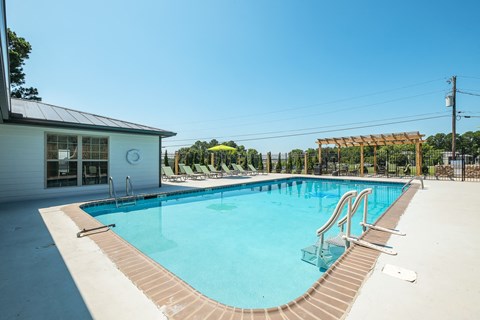 the swimming pool at our hotel