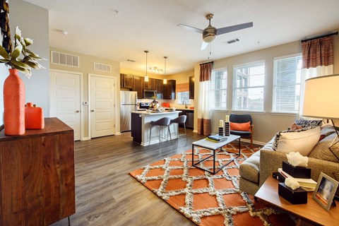 Open Concept Living and Kitchen at Tapestry Bocage Apartments in Baton Rouge, LA