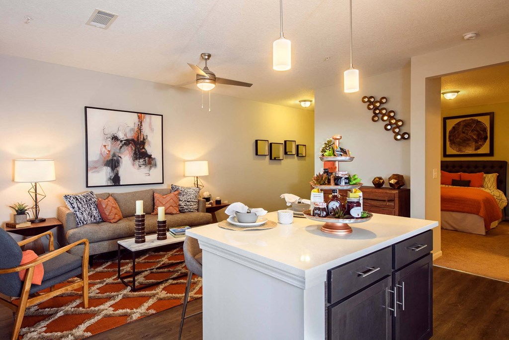Open Concept Living and Kitchen at Tapestry Bocage Apartments in Baton Rouge, LA