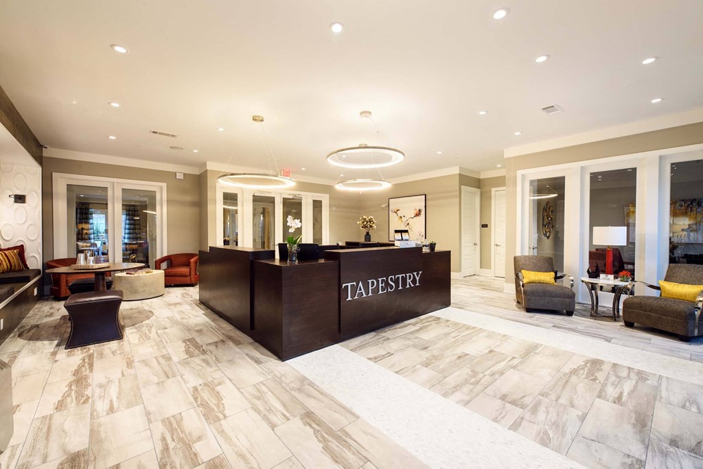 Clubhouse at Tapestry Bocage in Baton Rouge, LA Leasing Office at Tapestry Bocage Apartments in Baton Rouge, LA