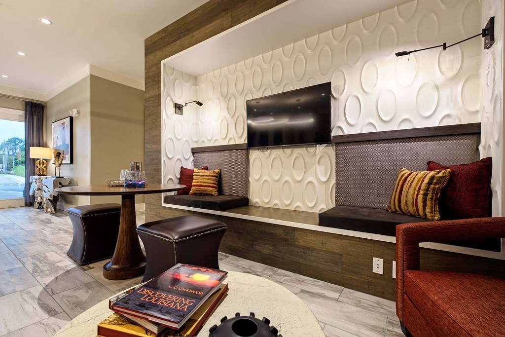 Lounge seating and leasing office at Tapestry Bocage in Baton Rouge, LA Clubhouse  at Tapestry Bocage in Baton Rouge, LA
