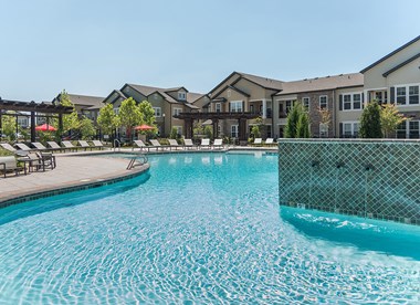 Swimming Pool  with Seating and Pergola at Tattersall Apartments, Chesapeake, Virginia - Photo Gallery 2