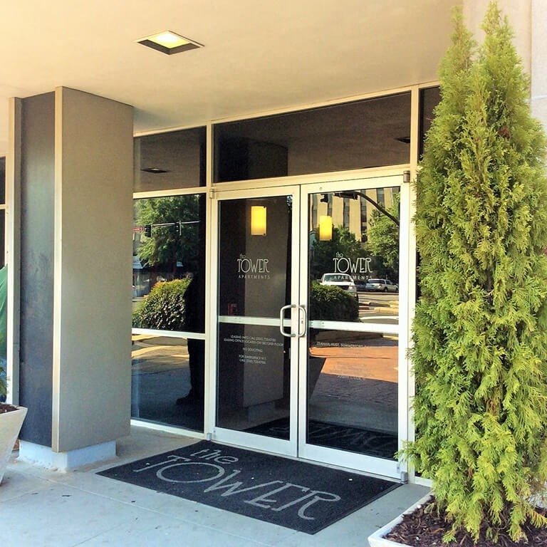 Front Door at The Tower Apartments, Alabama, 35401
