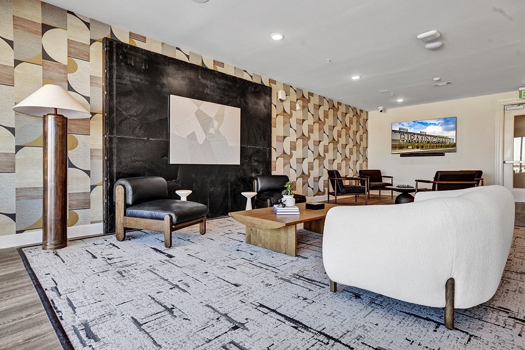 resident social area at Artisan Flats in Birmingham, AL