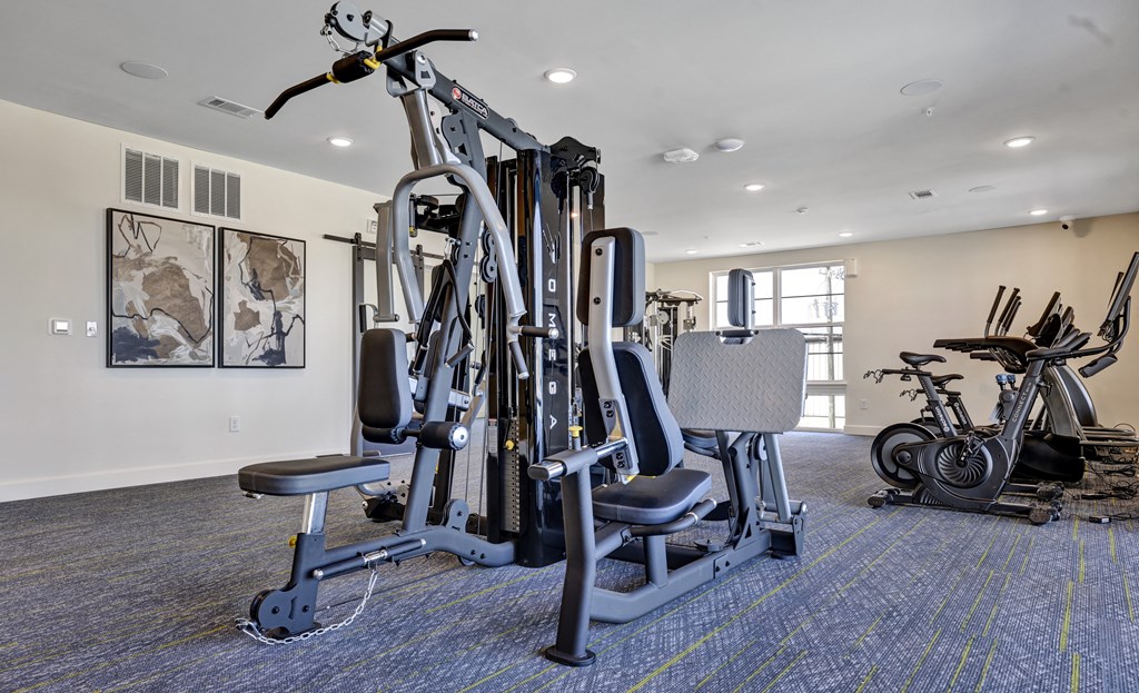 Club quality fitness center at Artisan Flats Apartments in Birmingham, AL