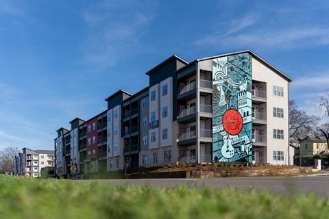 Landscape Picture of Apartment Building
