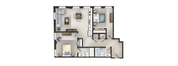 Two Bedroom Two Bathroom B-7