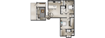 bedroom floor plan an in 2 bed 2 bath condo