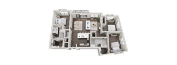 Biltmore three-bedroom, two-bathroom floor plan at 2020 Providence in Huntsville, AL