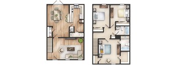 a floor plan of a house with a bedroom and a living room