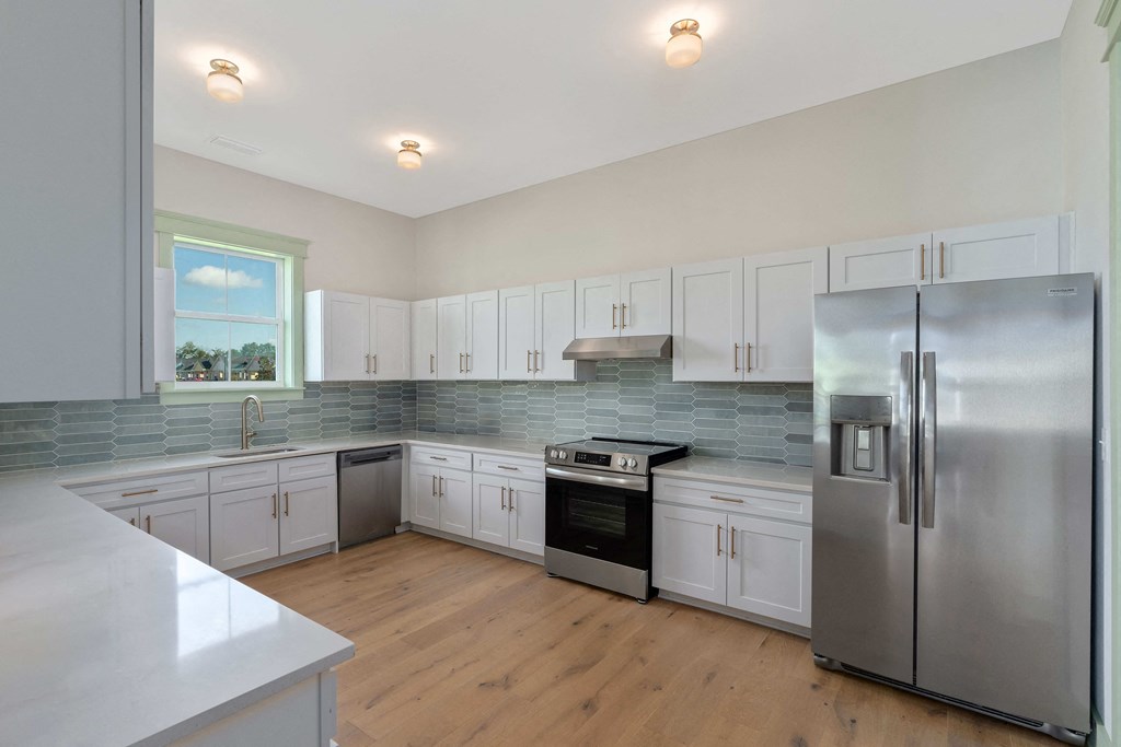 Clubhouse Kitchen at Cottages at Foley Farms Apartments in Foley, AL