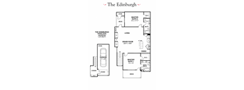 A floor plan for a 2 bedroom apartment with a garage
