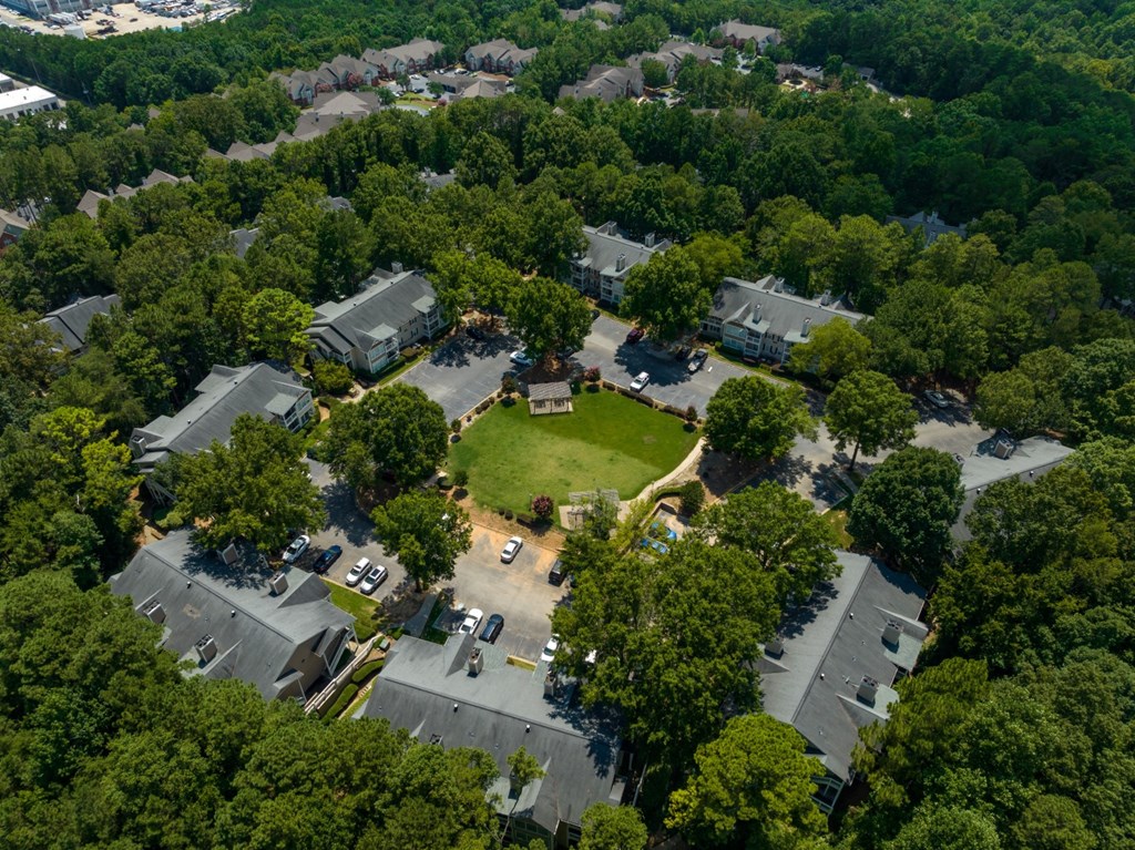 Ariel view of the community at Summerchase at Riverchase in Hoover, Alabama.