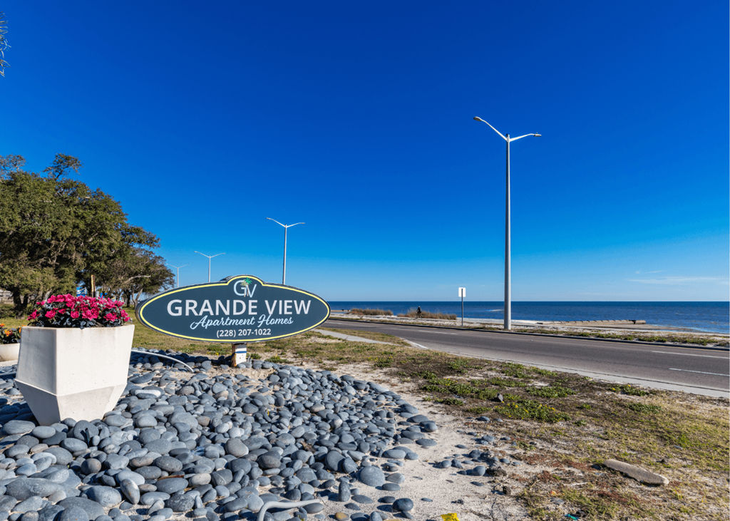 Grande View Apartments Entrance Sign at Grande View Apartments in Biloxi, MS