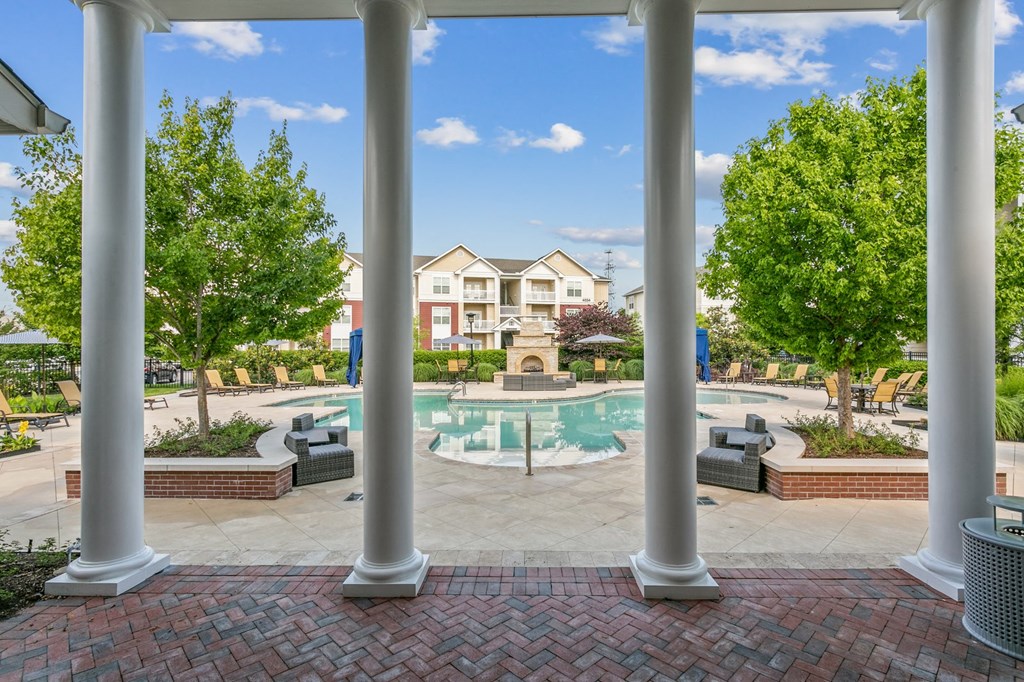 Swimming Pool and Covered Patio at Hampton Roads Crossing, Suffolk, VA