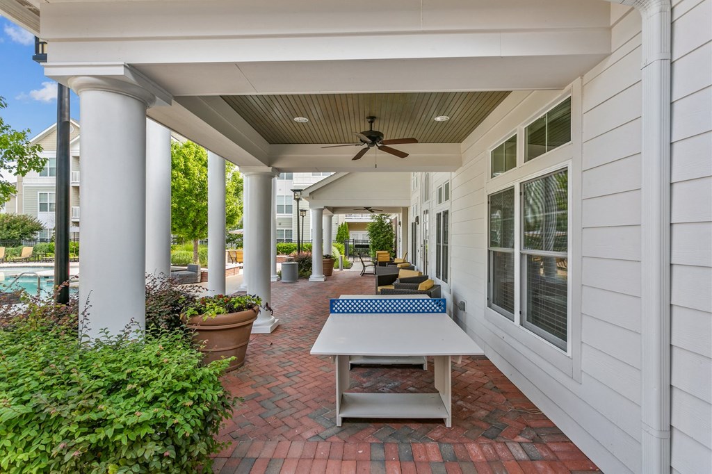 Resident Clubhouse with ping pong table at Hampton Roads Crossing, Virginia
