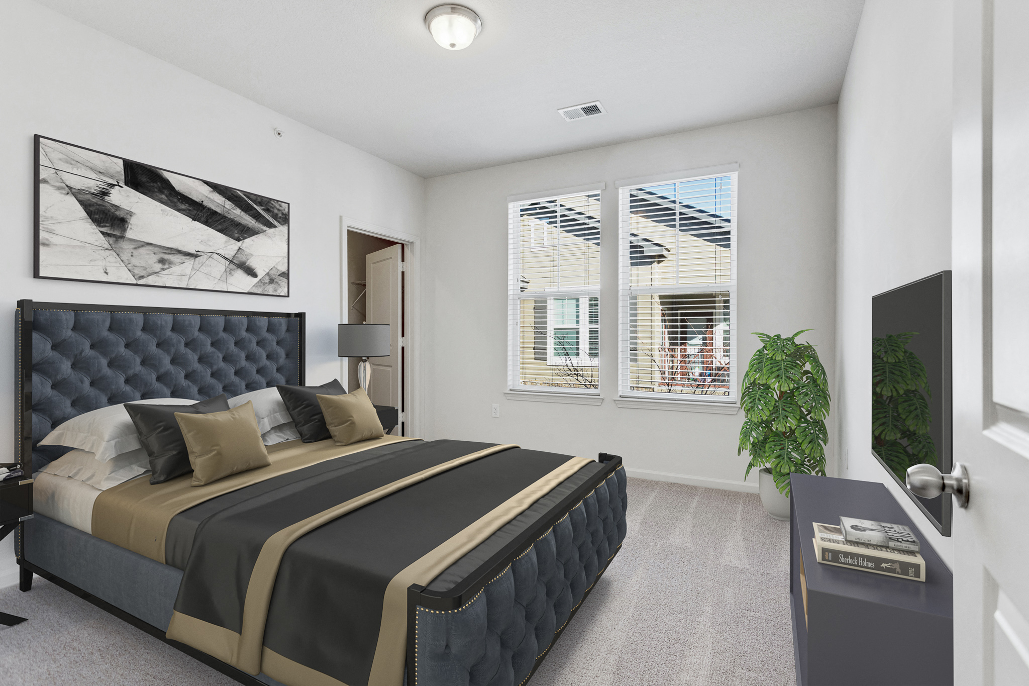 Comfortable Bedroom With Large Window at Tattersall Chesapeake, Virginia, 23322