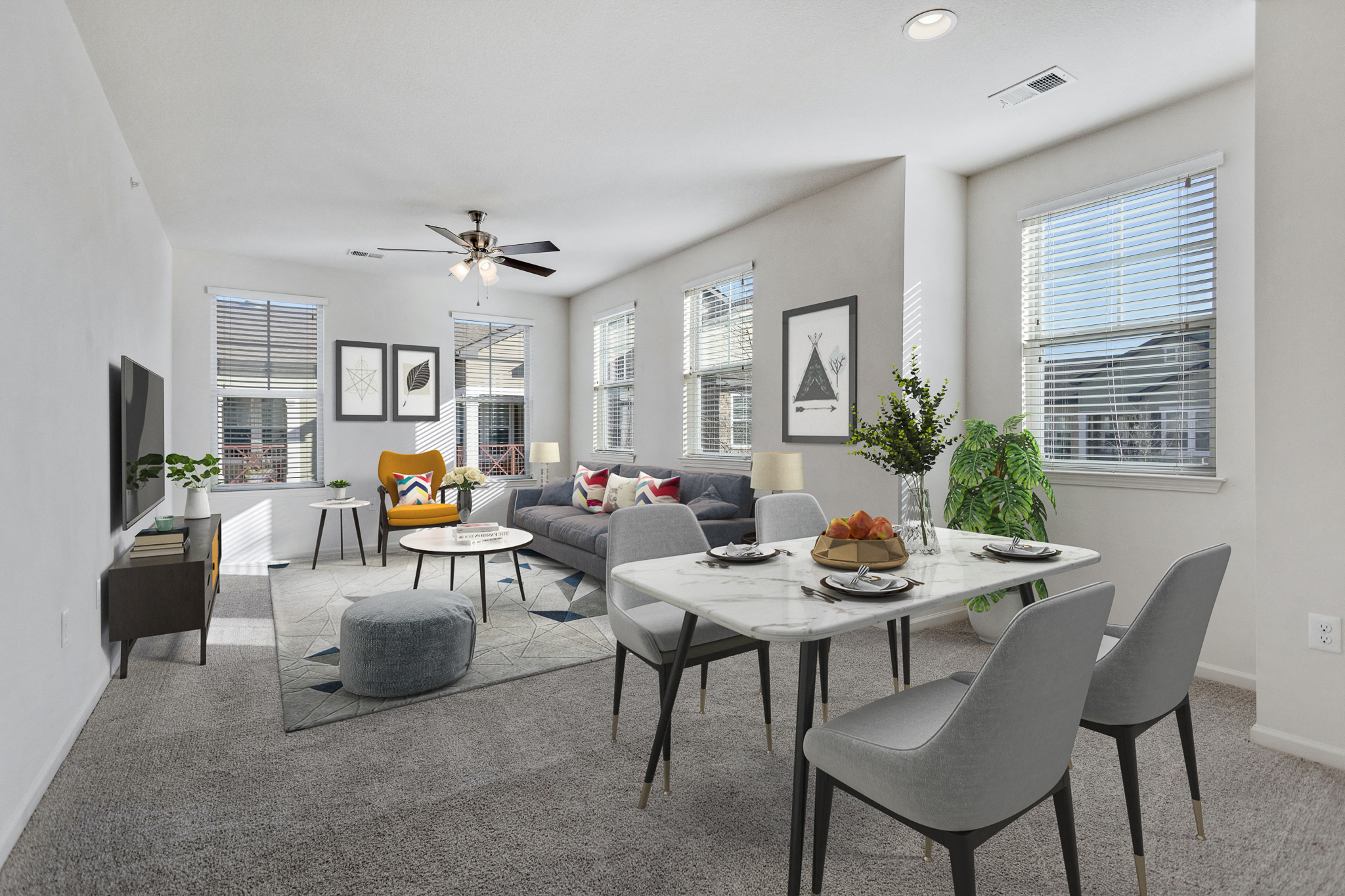 Living  Dining at Tattersall Chesapeake, Chesapeake, VA