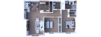 The Jefferson 2 Bed 2 Bath Floor Plan At Austin Place Apartments