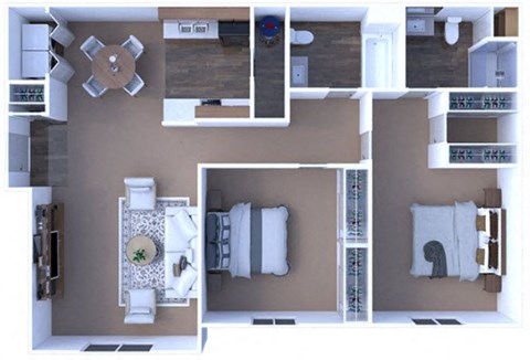 The Jefferson 2 Bed 2 Bath Floor Plan At Austin Place Apartments Columbus Ohio