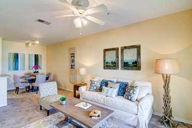Open Concept Living and dining at Legacy at Crystal Lake Apartments in Port Orange, Florida