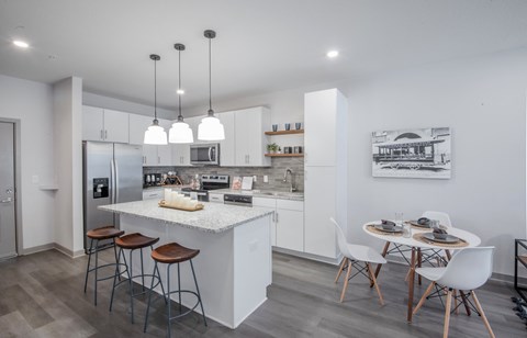 Kitchen and Dining at Axel Row in Birmingham, AL