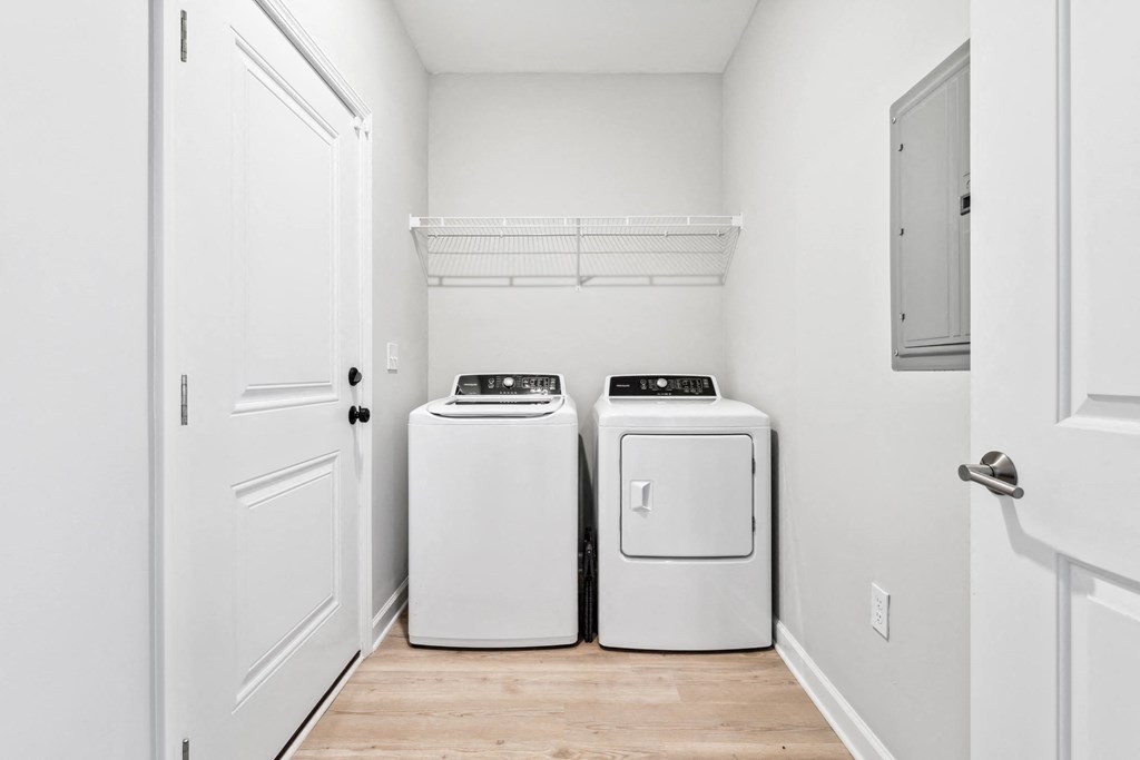 the laundry room is clean and ready for us to use