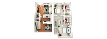 Lilac 2 bed 2.5 bath floorplan  at Sundance Creek Townhomes McDonough, GA