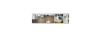 Studio Floor plan M3-A at 20 Midtown, Birmingham, AL