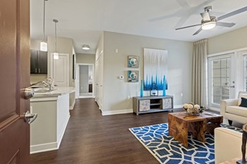 Living Room With Kitchen View Living Room With Kitchen View at Hampton Roads Crossing, Virginia - Photo Gallery 2