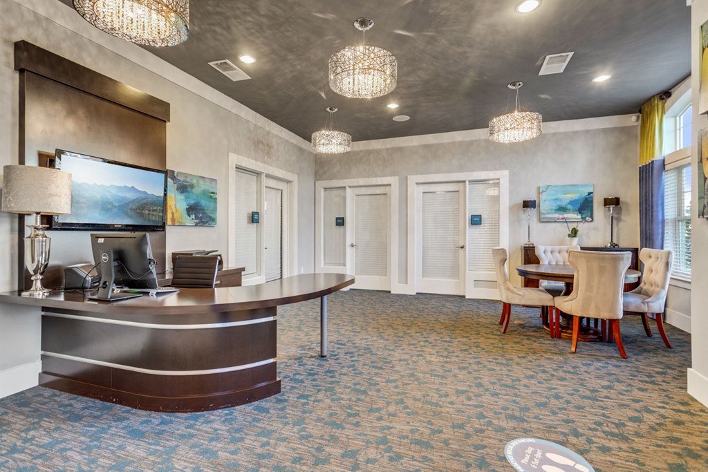 Leasing Center with Table and Chair at Hampton Roads Crossing, Virginia, 23435