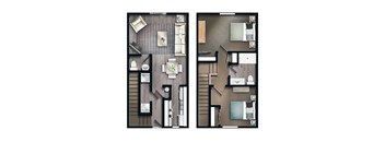 2 Bedroom 1.5 Bathroom Townhouse at The Reserve at Wynwood Apartments, Cullman, Alabama