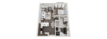 Off Broadway one-bedroom, one-bathroom floor plan at 2020 Providence in Huntsville, AL