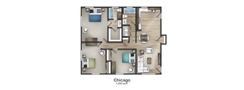 Chicago Floorplan at Union at Cooper Hill Apartments in Irondale, AL