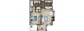 a floor plan of a two bedroom apartment