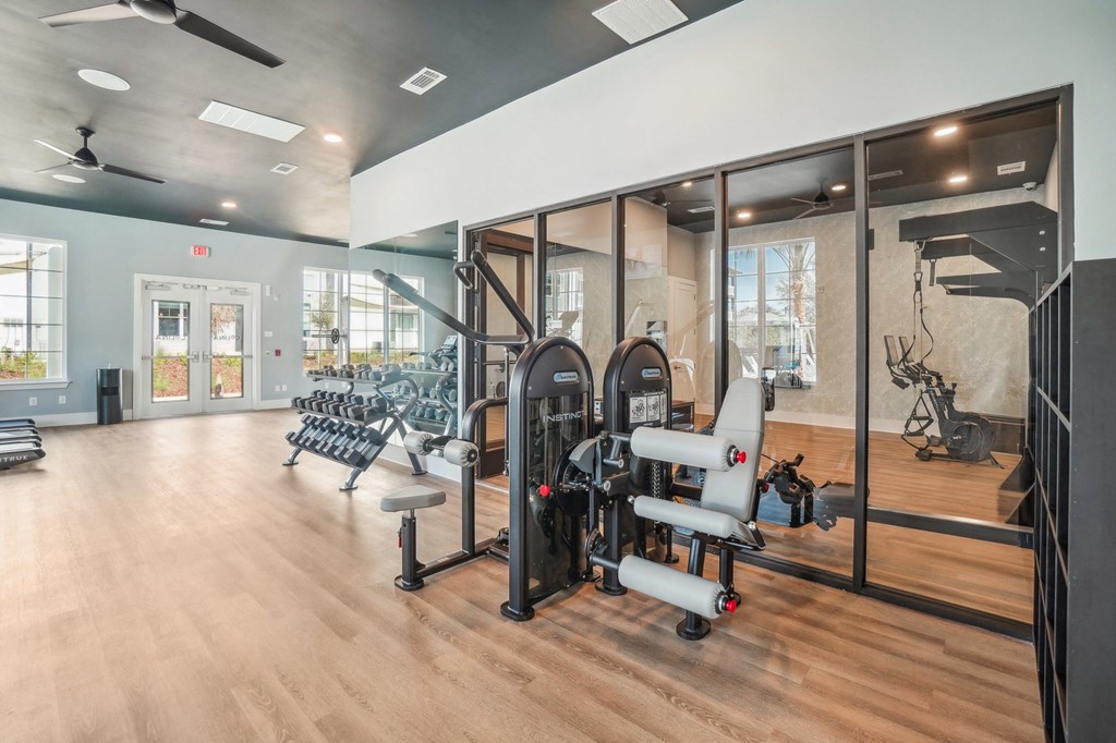 the preserve at ballantyne commons fitness room with exercise equipment