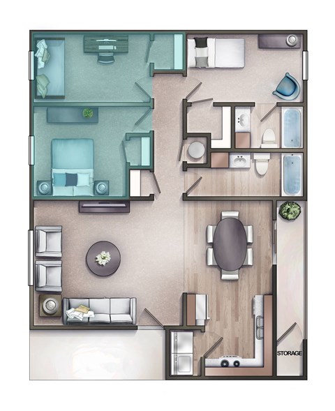 Oak-Standard Floor Plan Oak-Standard Floor Plan at Retreat at Brightside, Baton Rouge, Louisiana
