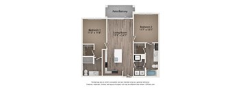floor plan  1 bedroom   503 sq ft  at Tapestry Forest Creek Apartments in Collierville, TN