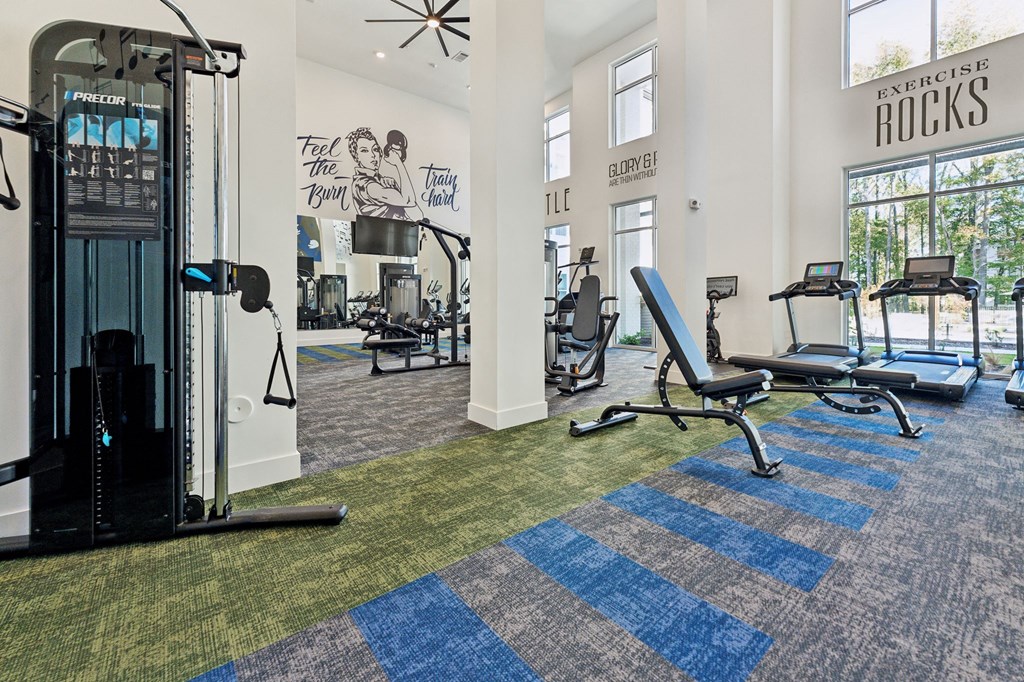 the estates with exercise equipment and windows