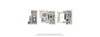 floor plan with two bedroom and two bathrooms at Tapestry Palmera in St. Augustine, FL
