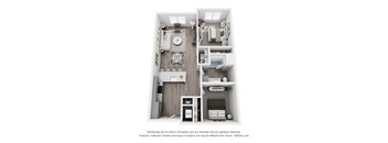 Sagan 2 Bed 1 Bath Floorplan The Maddox Apartments Raleigh, NC