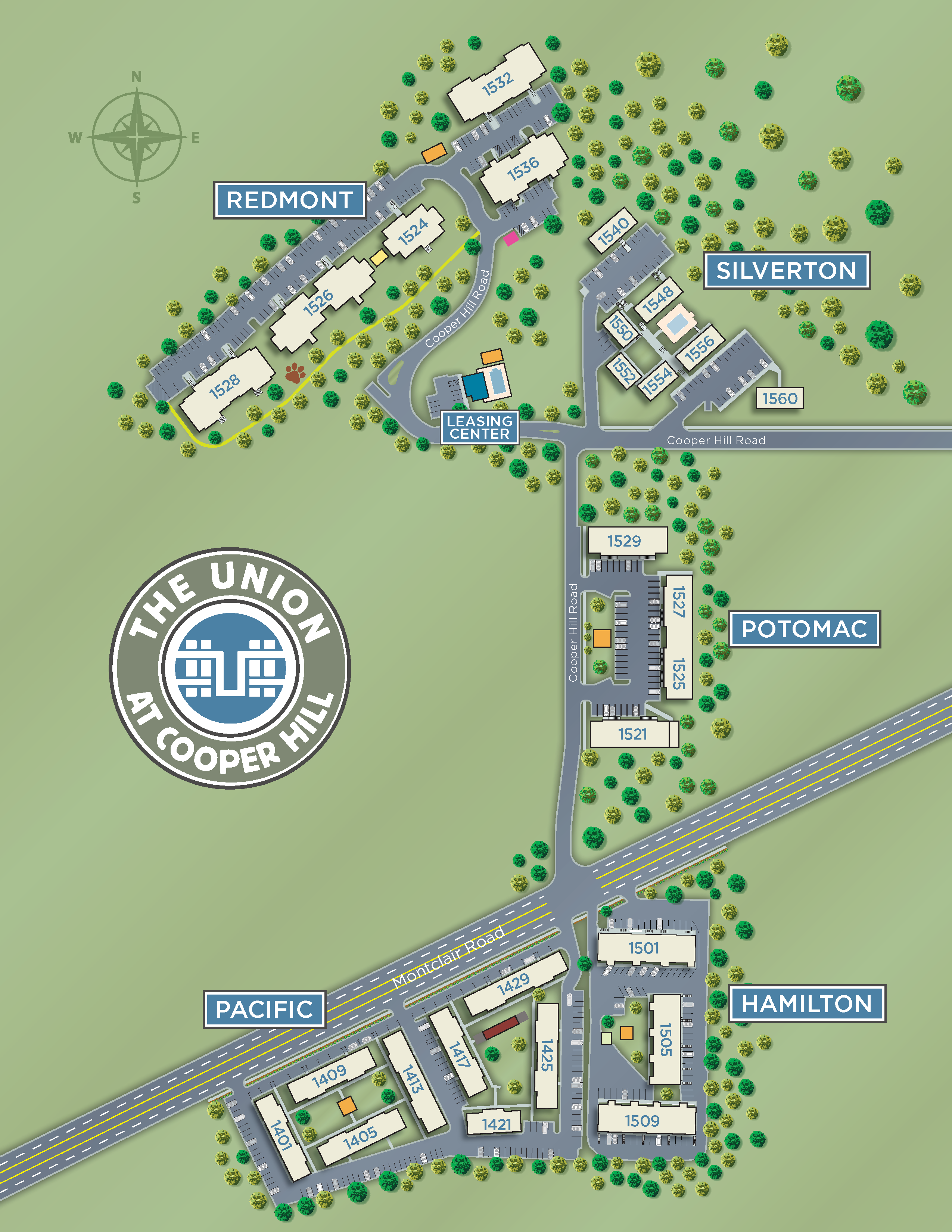 Site Map at The Union at Cooper Hill, Birmingham, AL