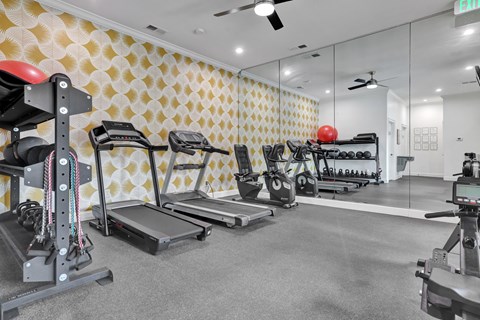 Fitness center at Caldwell Mill Apartments in Birmingham, AL