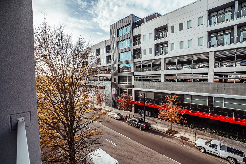 an aerial view of a city street and some buildings at 20 Midtown, Birmingham, AL, 35233