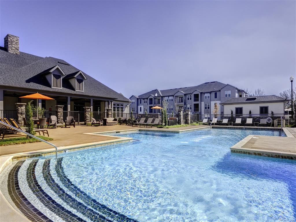 Luxury Apartments in Louisville KY - SpringHouse - Sparkling Pool Surrounded by Lounge Seating