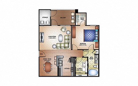 a floor plan of a house with a bedroom and a bathroom