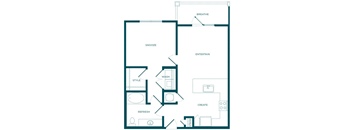 A floor plan of a house with labeled rooms such as "REFRESH" and "STASH".
